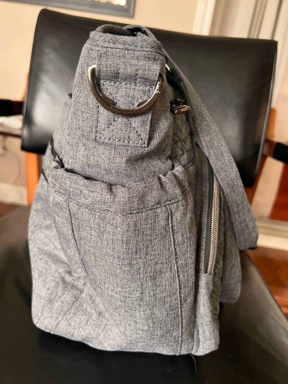Lug Windjammer Tote Gray Quilted Travel Bag Organizer Lightweight Missing Strap - Picture 10 of 16